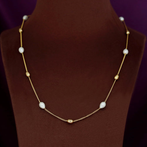 Golden Beaded Pearl Neckpiece